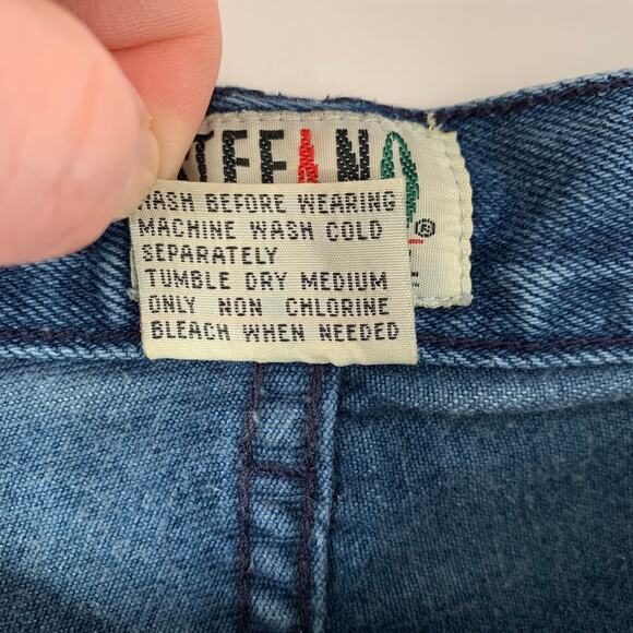 Vintage 90s Women's 29x25 Stefano Medium Wash Tapered Leg High Rise Mom Jeans - Picture 5 of 6